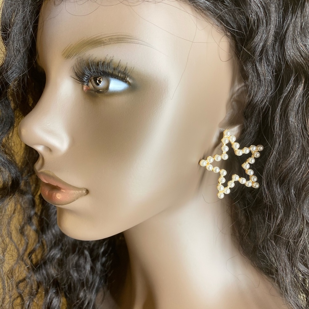 Pearl Star Earrings